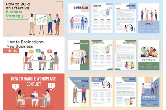 Busines Sbanner, Brochure Templates: Graphics & Illustrations