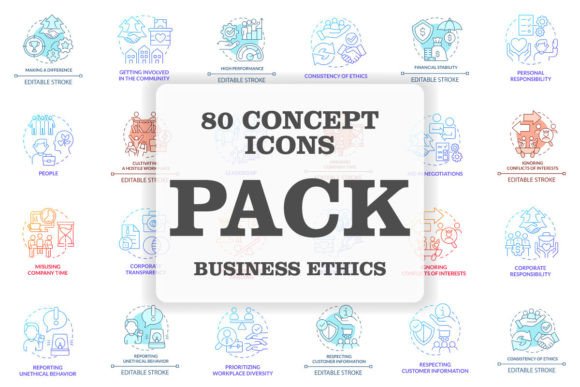 Business Ethics SVG Icons and Graphics Review