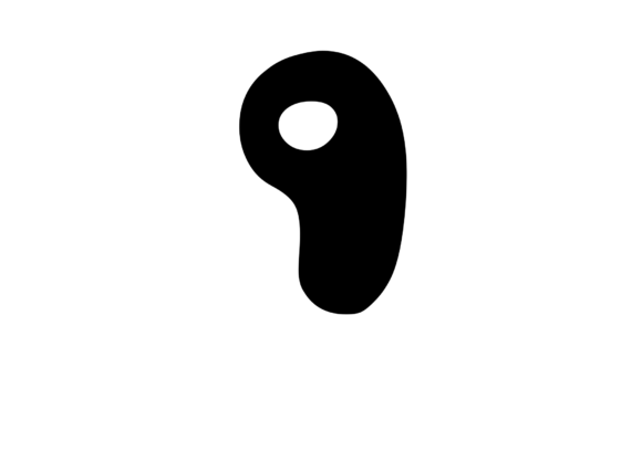 Casual Bubble Mono Letter 9: Graphics for Crafts