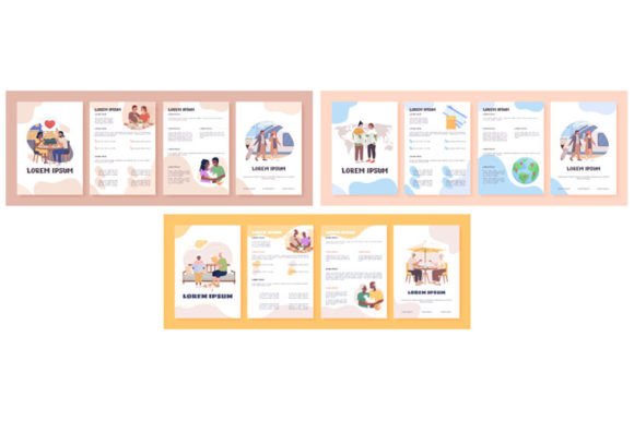 Couple Life Brochure Template Set: Graphics & Illustrations