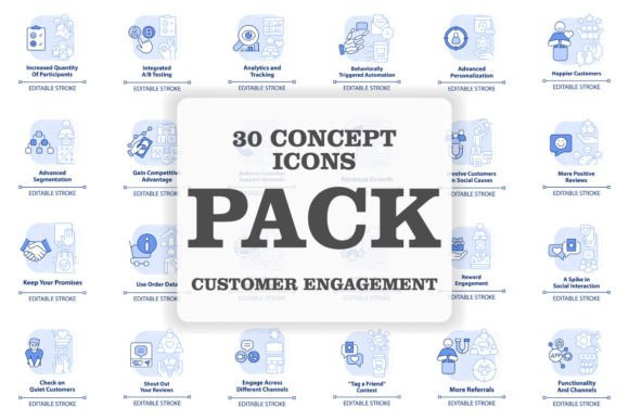 Customer Engagement SVG Icons: Modern Graphics for Blogs