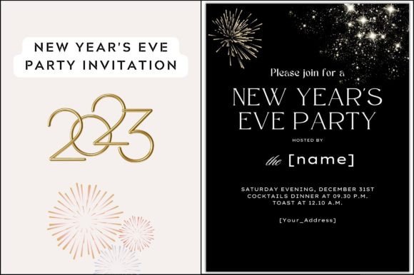 Editable New Year Invite Card: Graphics & Templates Review