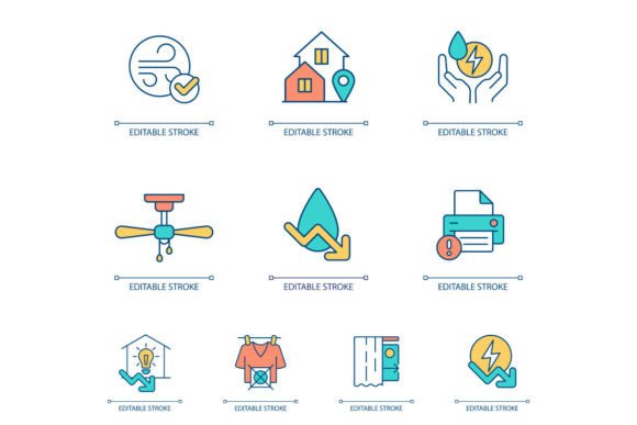 Energy Efficiency SVG Icons & Graphics for Sellers
