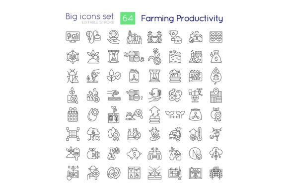 Farming Productivity SVG Icons & Graphics Review