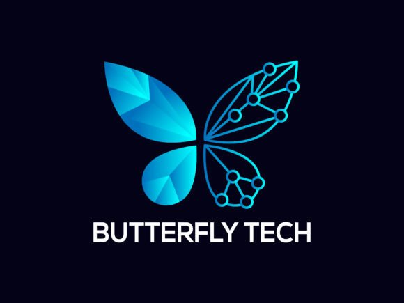 Gradient Butterfly Tech Logo: Graphics & Logos Review