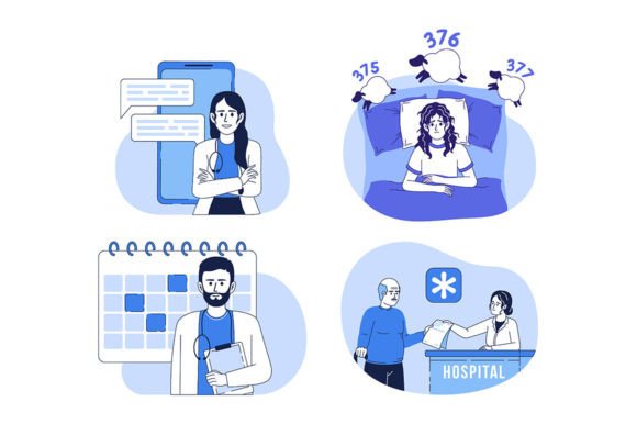 Healthcare Flat Illustration Set: Graphics & Illustrations Review