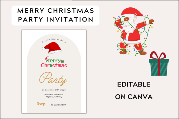 Merry Christmas Party Invitation: Graphics & Templates