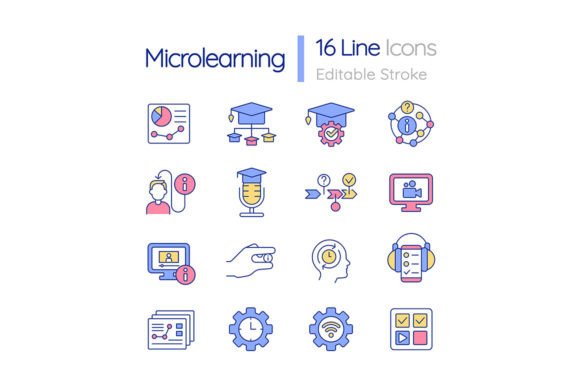 Micro Learning SVG Icons: Modern Graphics for Education