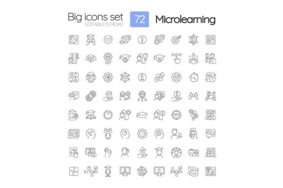 Microlearning SVG Icons: Modern Graphics for Sellers