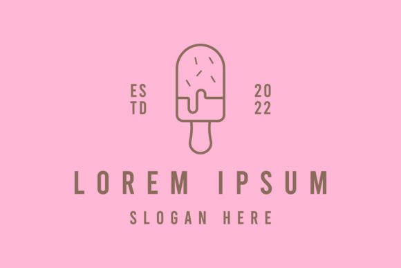 Minimalist Ice Cream Logo: Fresh Graphics for Logos