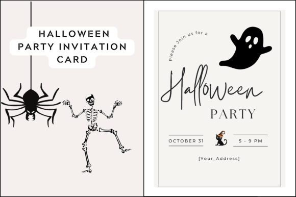Printable Halloween Invite Cards: Graphics & Graphic Templates