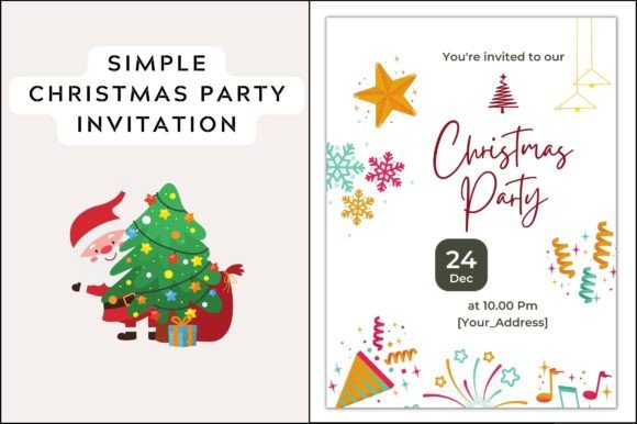 Review: Editable Christmas Party Invitation for Embroidery