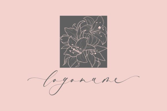 Rose Flower Hand Drawn Design: Graphics & Logos