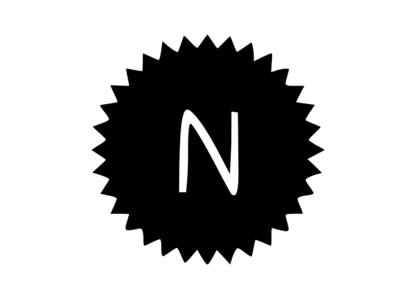 Sales Flash with Mono Letter N: Graphics for Crafts