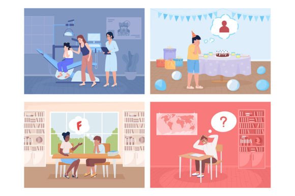 Stressful Situations Illustrations: Graphics for Brands