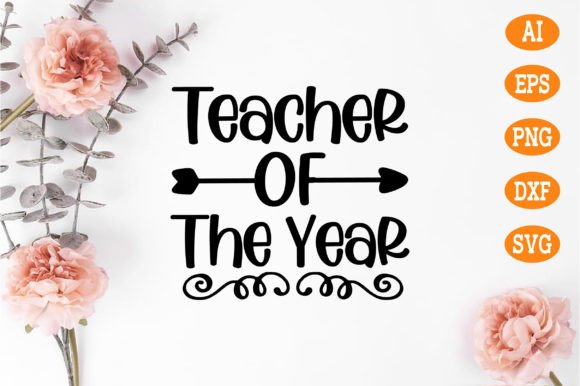 Teacher of the Year SVG: Premium Graphics for Crafts
