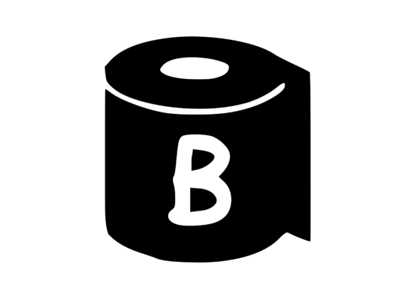 Toilet Paper Roll with Playful Mono B: Graphics for Crafts