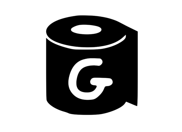 Toilet Paper Roll with Playful Mono G: Graphics for Crafts