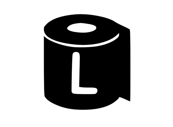 Toilet Paper Roll with Playful Mono L: Graphics for Crafts