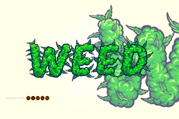 Weed Lettering Smoke Graphics & Illustrations Review